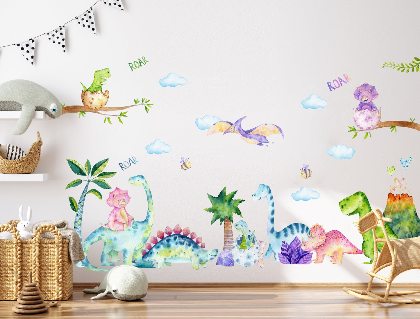 Colorful Dinosaurs Sticker Set