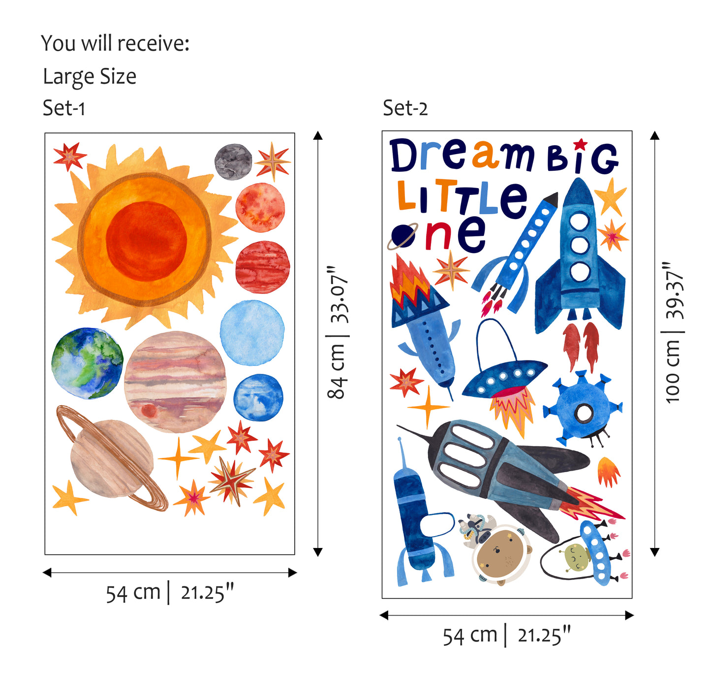 Space and Solar System Sticker Set