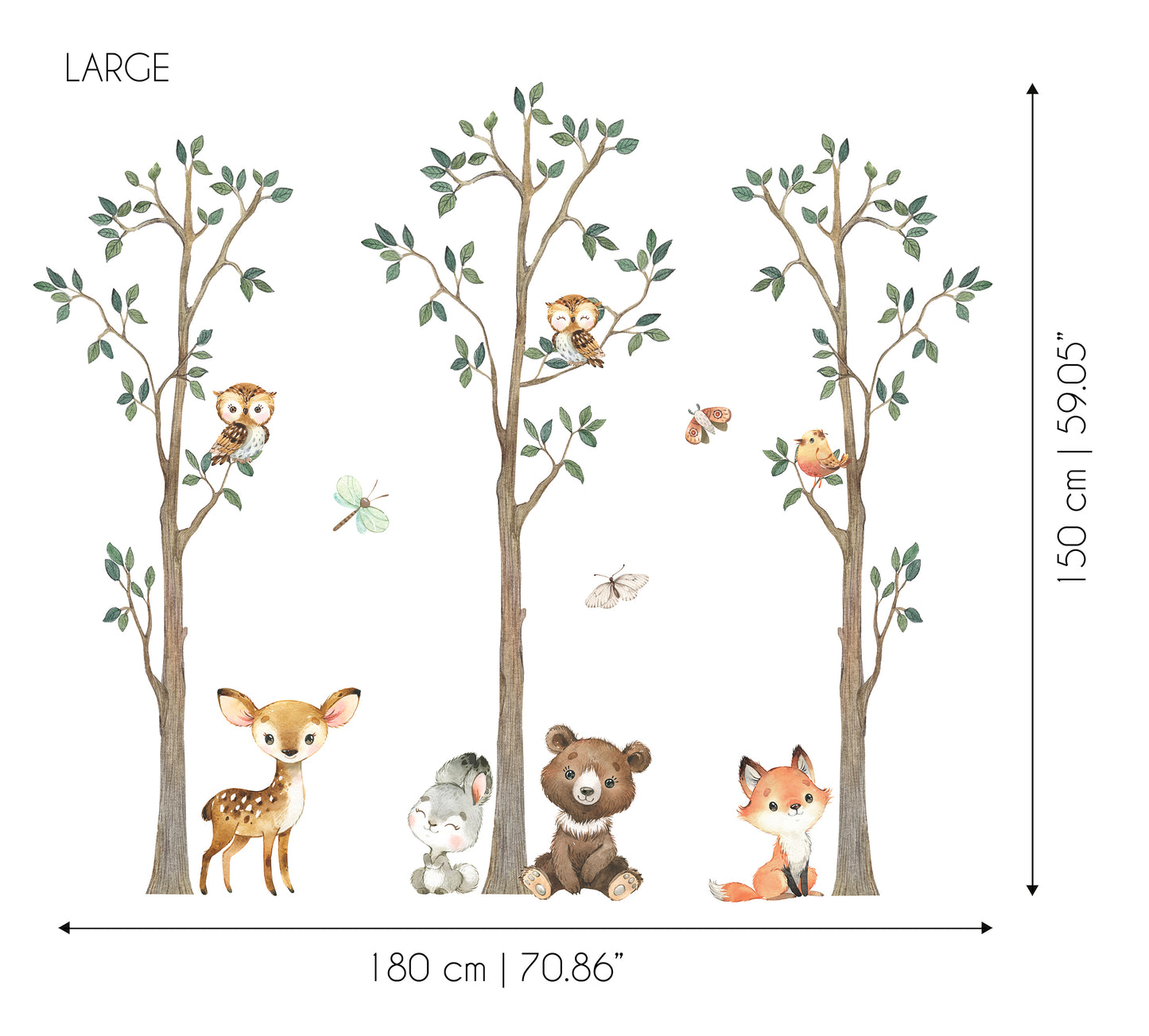 XXLarge Forest Animals Sticker Set