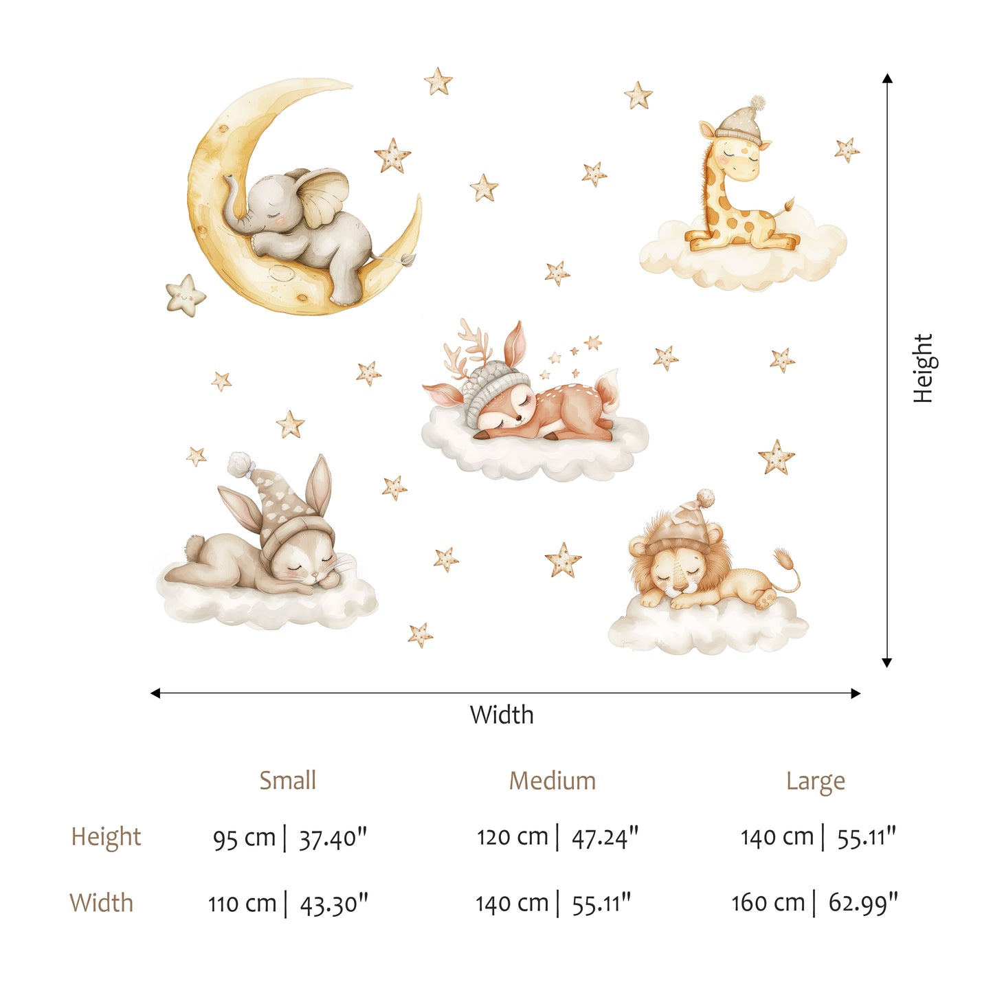 Whale and Cute Animals Sticker Set