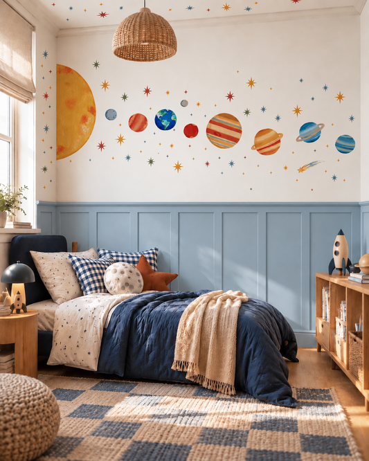 Space Adventure Solar Sistem Sticker Seti