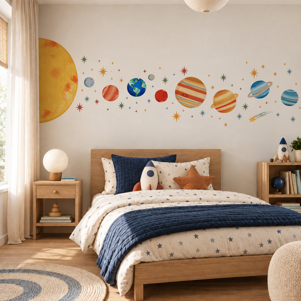 Space Adventure Solar Sistem Sticker Seti