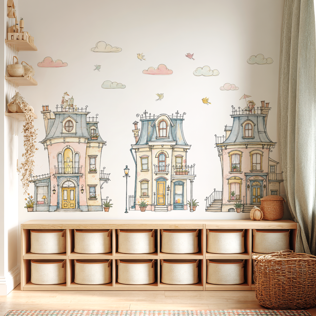 Story Book Houses_ Sticker Seti