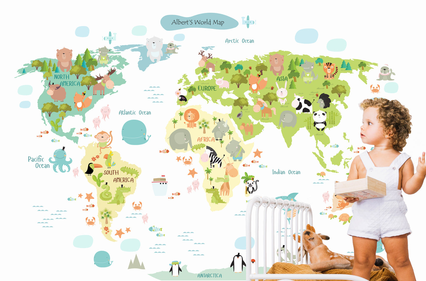 World Map Sticker Set