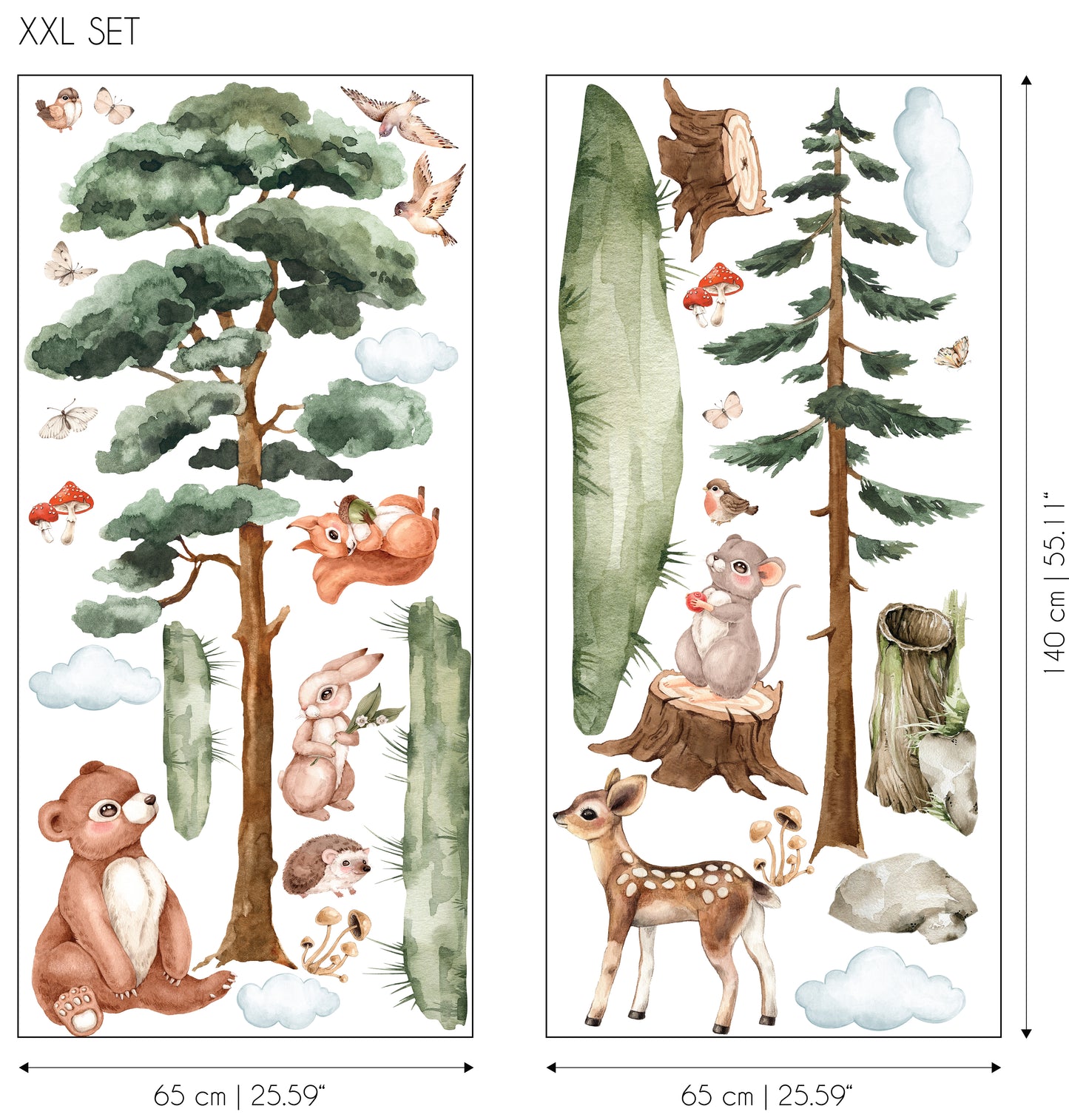 Orman Hayvanları Sticker Seti