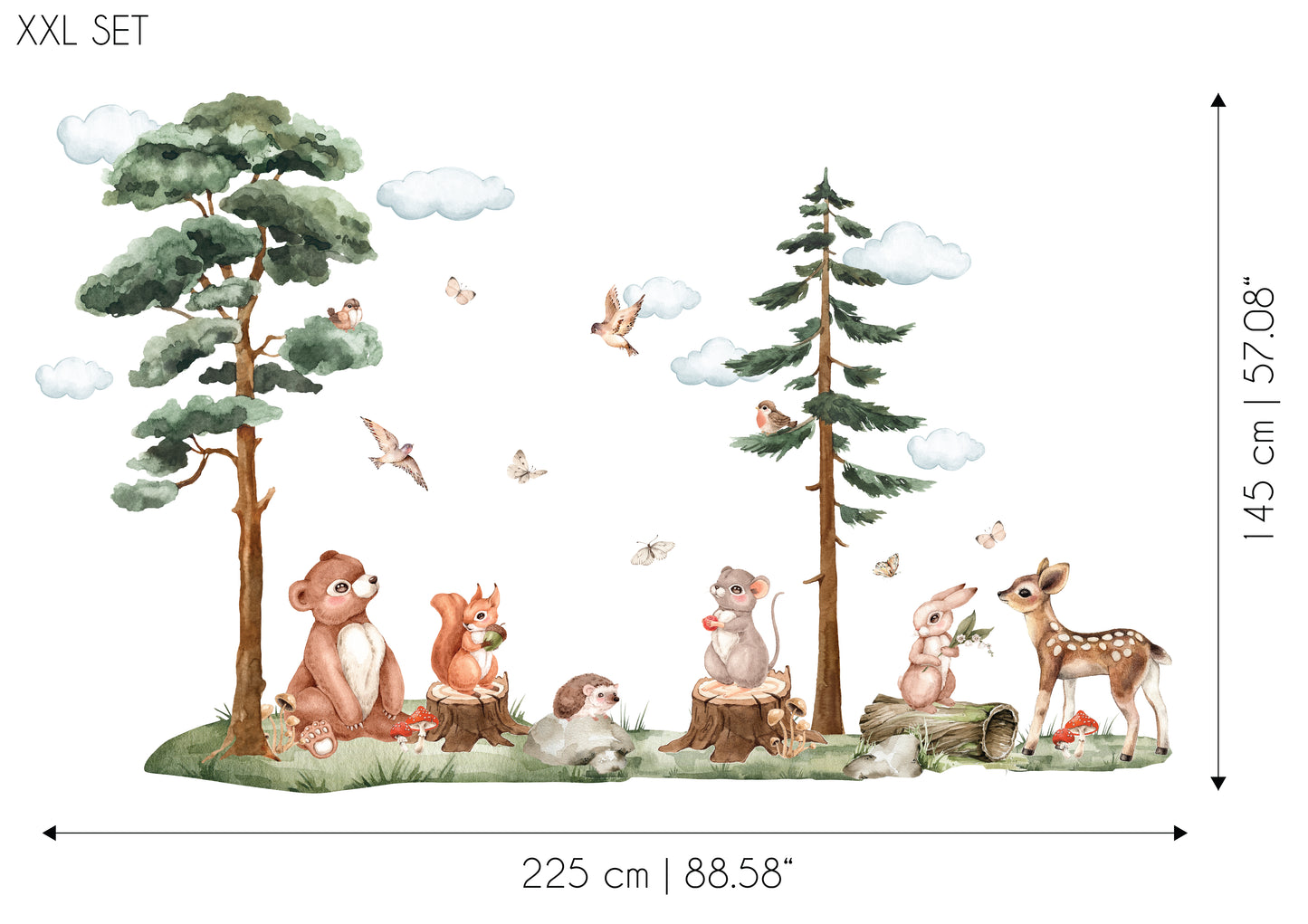 Forest Animals Sticker Set