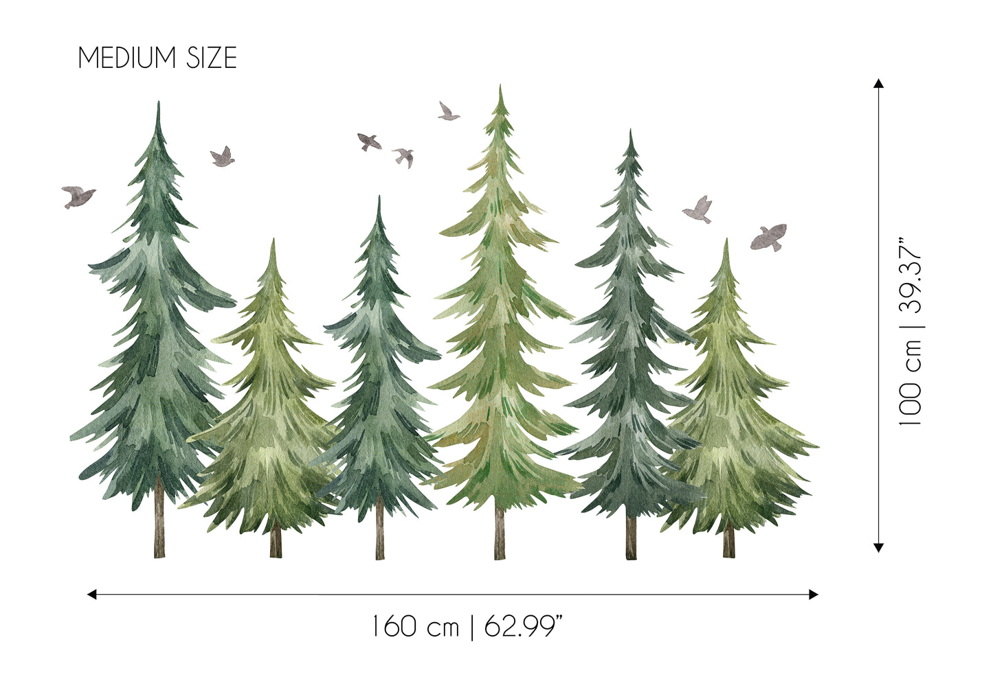 Forest Trees XXL Sticker Set