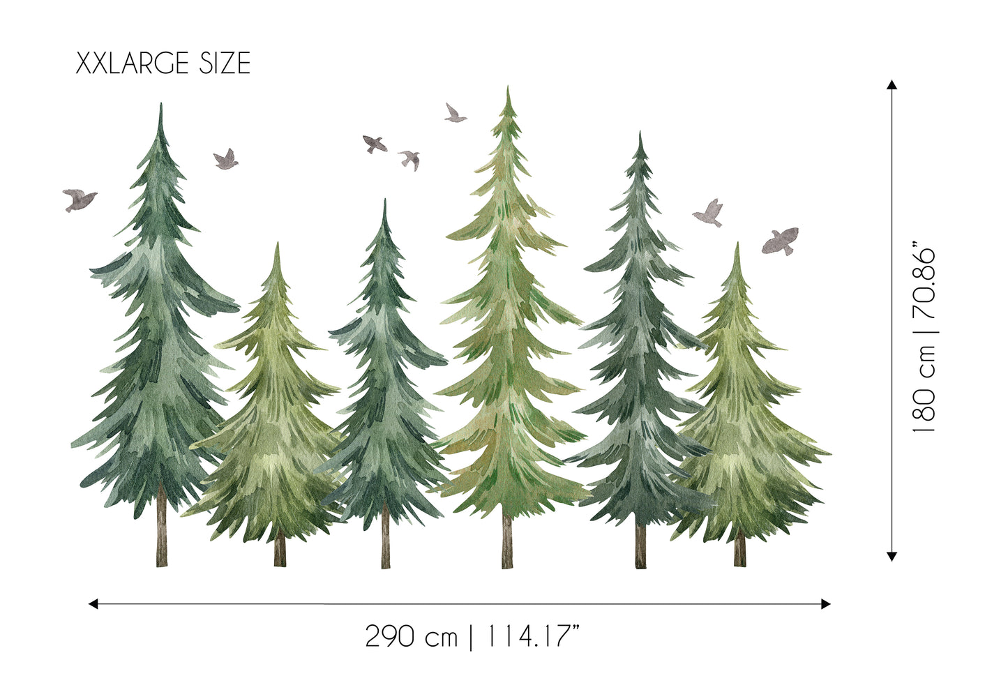 Orman Ağaçlar XXL Sticker Seti