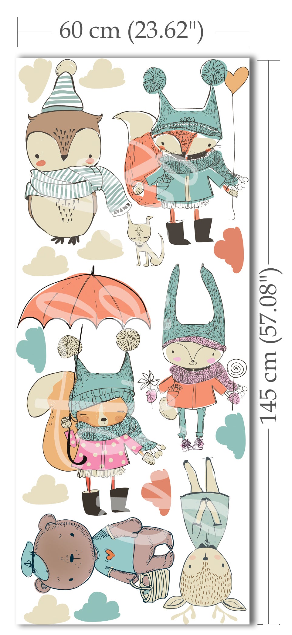 Four Seasons Animals Sticker Set