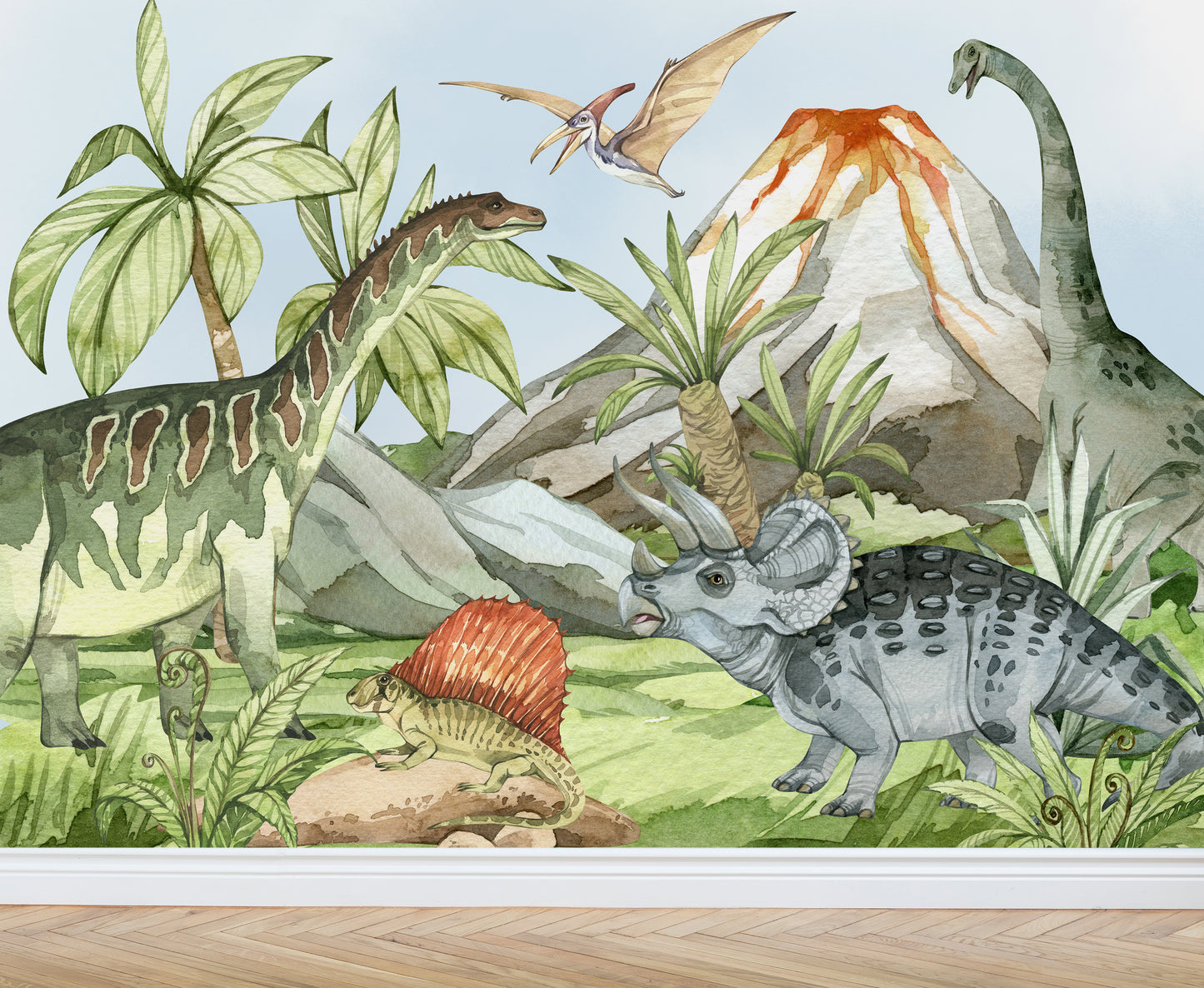 Dinosaurs Kids Room Wallpaper