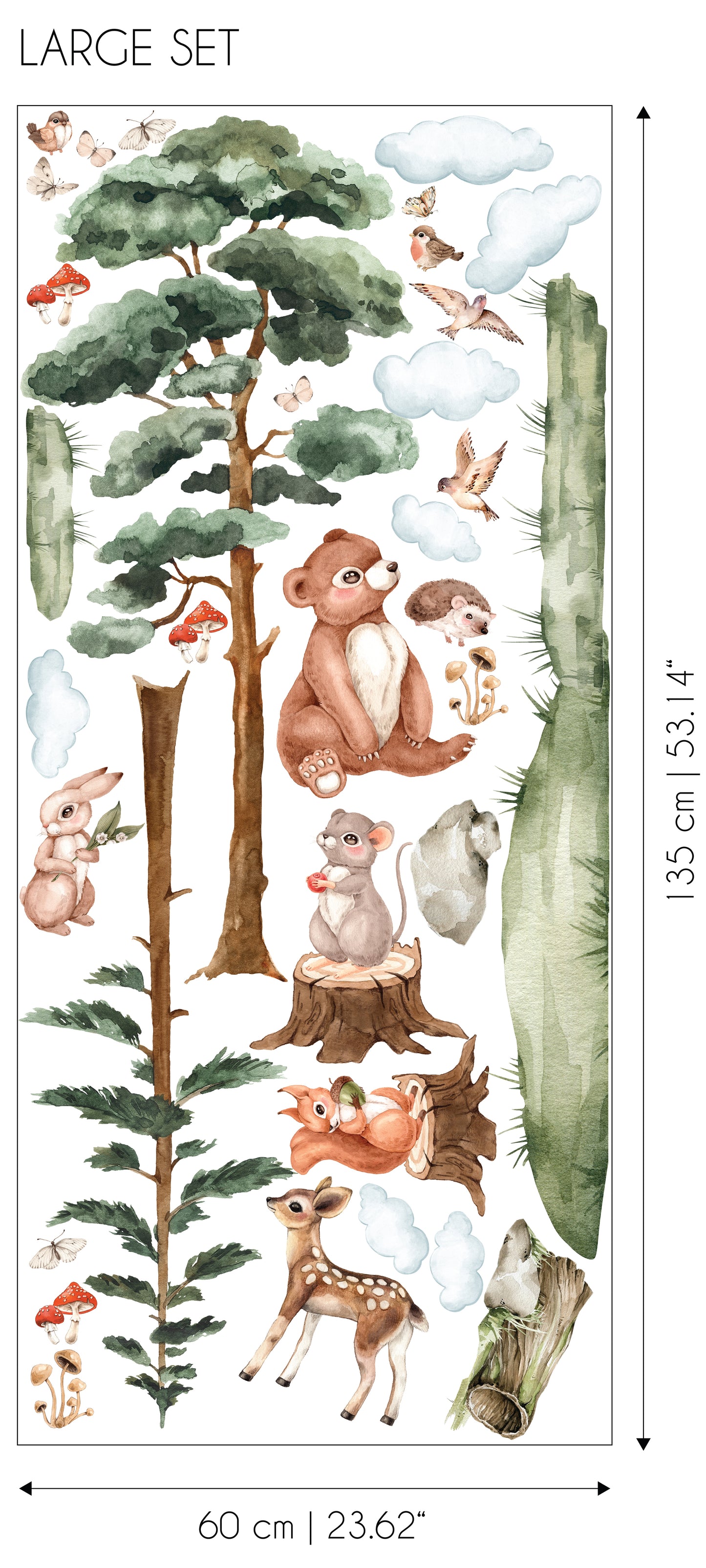 Orman Hayvanları Sticker Seti