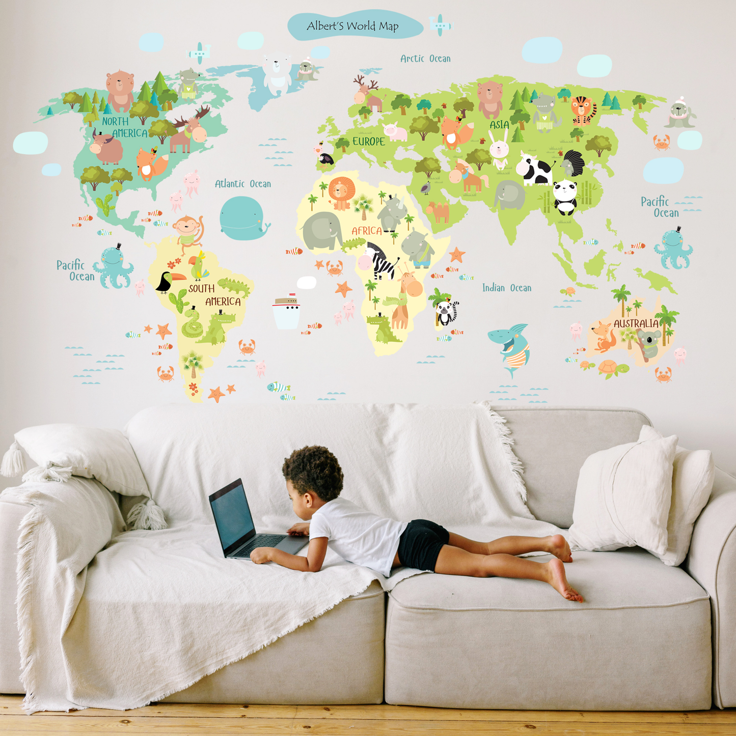 World Map Sticker Set