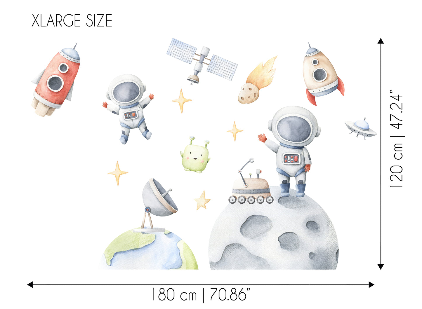 Space and Astronauts Sticker Set