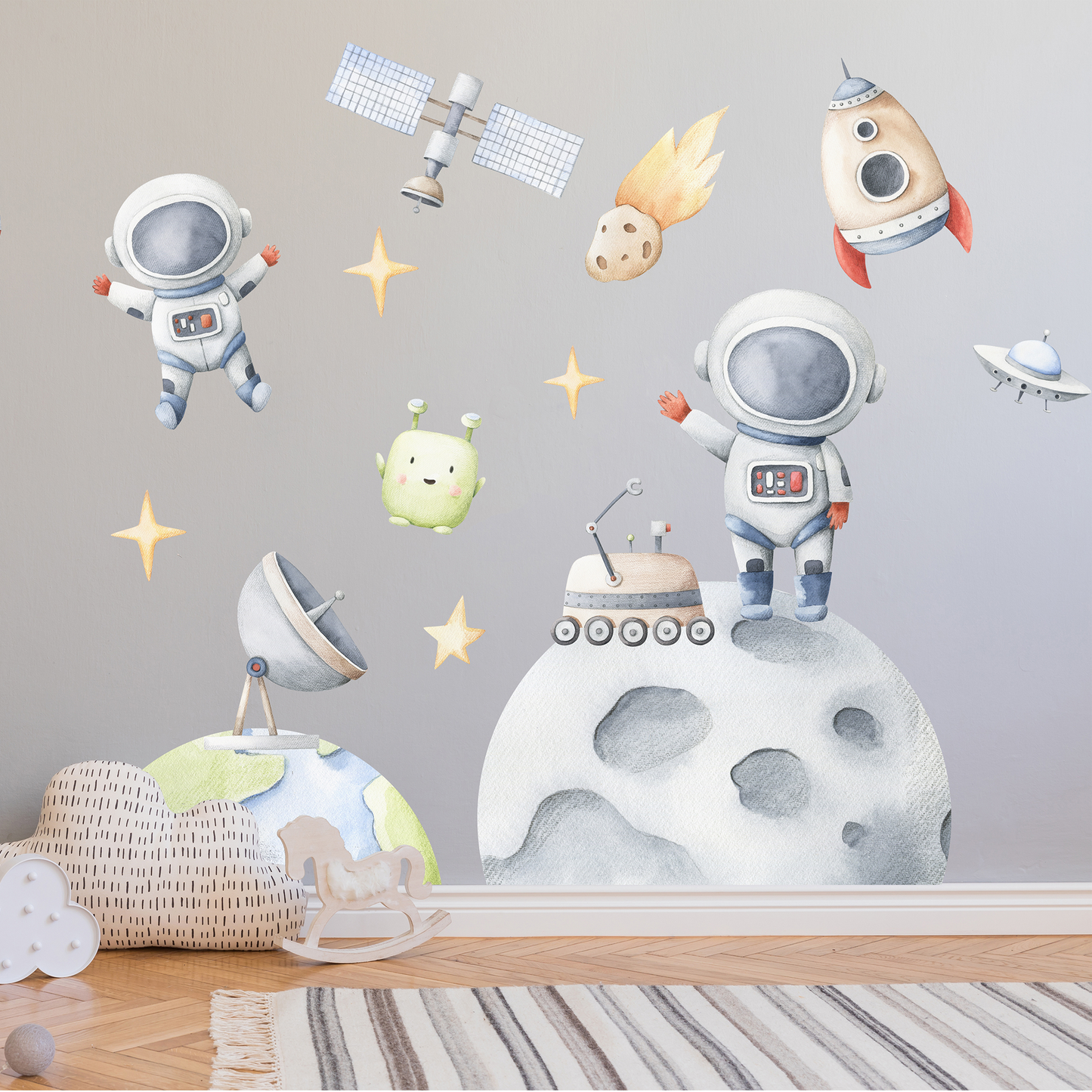 Space and Astronauts Sticker Set