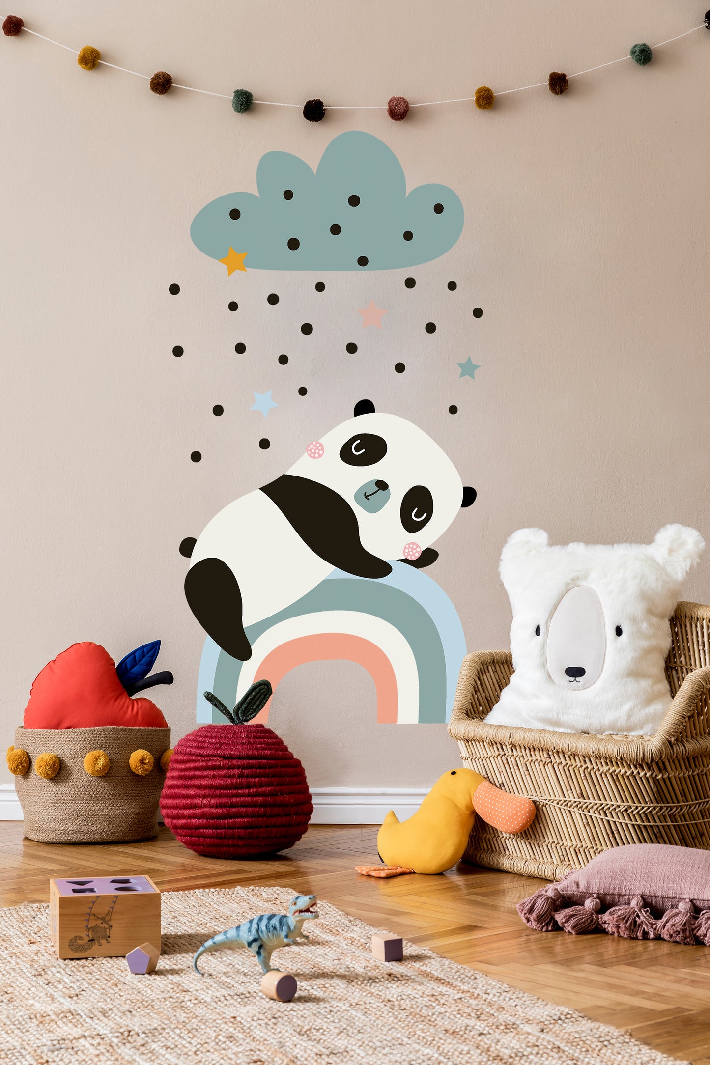 Rainbow Panda Sticker Set